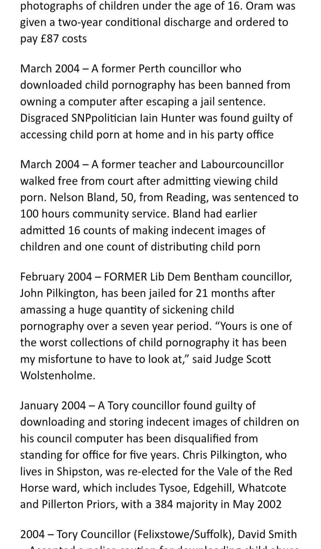 THE PAEDOS OF PARLIAMENT